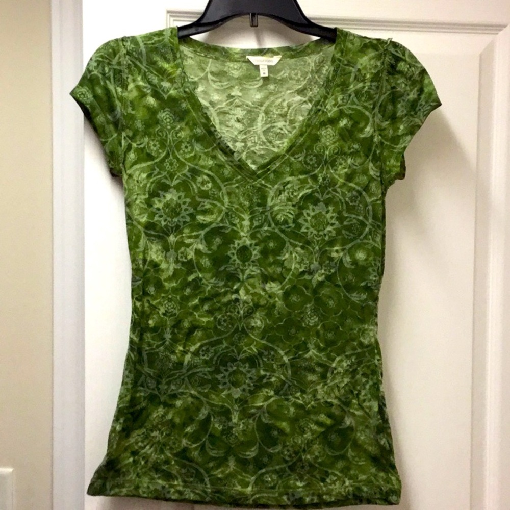 Maurices army green burn out tee
